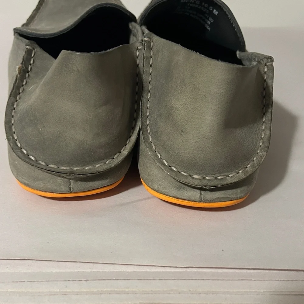Sperry Men's Gray and Orange Loafers size 10.5‎